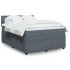 Cama box spring con colchón terciopelo gris oscuro 140x200