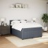 Cama box spring con colchón terciopelo gris oscuro 140x200