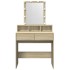 Tocador con luces LED color roble Sonoma 80x41x144,5