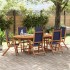 Sillas de jardín plegables 6 uds madera maciza acacia