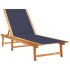 Tumbonas 2 uds con mesa madera maciza acacia y textileno