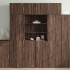 Aparador de madera de ingeniería marrón roble 80x42,5x185