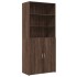 Aparador de madera de ingeniería marrón roble 80x42,5x185