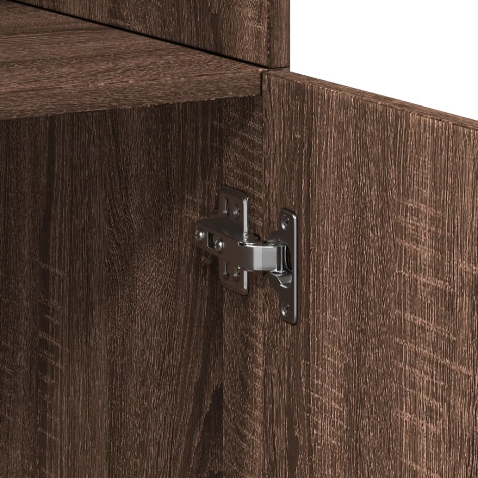 Aparador de madera de ingeniería marrón roble 80x42,5x185