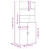 Aparador de madera de ingeniería marrón roble 80x42,5x185