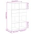 Aparador de madera de ingeniería negro 80x42,5x124