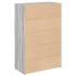 Aparador de madera de ingeniería gris Sonoma 80x42,5x124