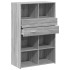 Aparador de madera de ingeniería gris Sonoma 80x42,5x124