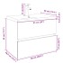 Set de mueble de baño 2 piezas cerámica y madera de