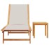 Tumbona con mesa madera maciza de acacia y textileno