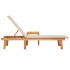 Tumbona con mesa madera maciza de acacia y textileno
