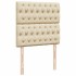 Cama box spring con colchón tela color crema 90x190