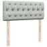 Cama box spring con colchón terciopelo gris claro 120x190