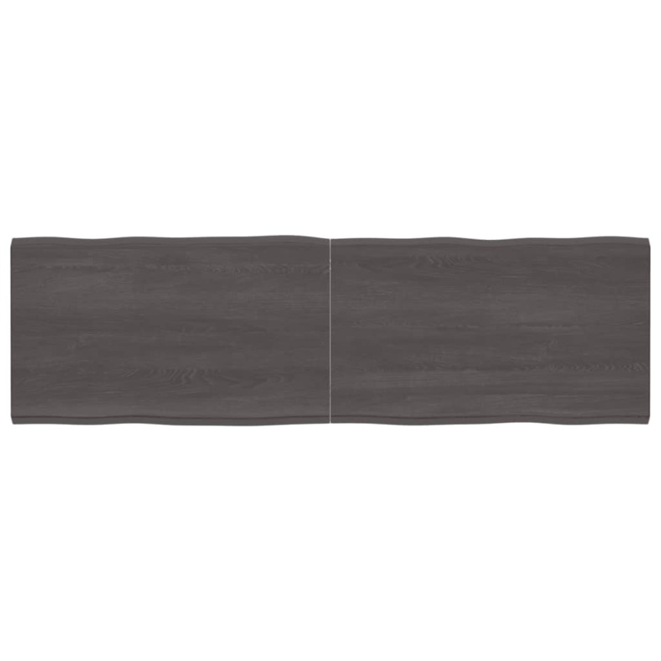 Tablero mesa madera tratada borde vivo marrón 200x60x(2-4)