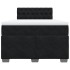 Cama box spring con colchón terciopelo negro 120x190