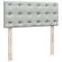 Cama box spring con colchón terciopelo gris claro 120x190