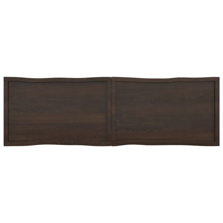 Tablero mesa madera tratada borde vivo marrón 200x60x(2-4)