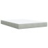 Cama box spring con colchón terciopelo gris claro 140x190