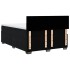 Cama box spring con colchón terciopelo negro 140x190