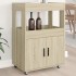 Carrito de bar madera de ingeniería roble Sonoma 60x39,5x89