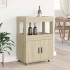 Carrito de bar madera de ingeniería roble Sonoma 60x39,5x89
