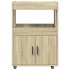 Carrito de bar madera de ingeniería roble Sonoma 60x39,5x89