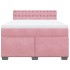 Cama box spring con colchón terciopelo rosa 140x190