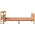 Estructura cama con cabecero madera pino marrón cera 90x200