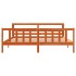 Estructura cama con cabecero madera pino marrón cera 200x200