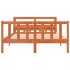 Estructura cama con cabecero madera pino marrón cera 150x200