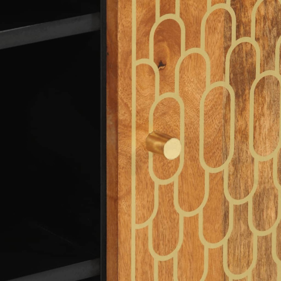 Armario auxiliar madera maciza de mango 90x33x75