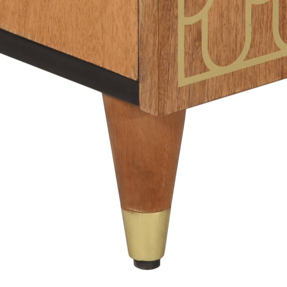 Armario auxiliar madera maciza de mango 90x33x75