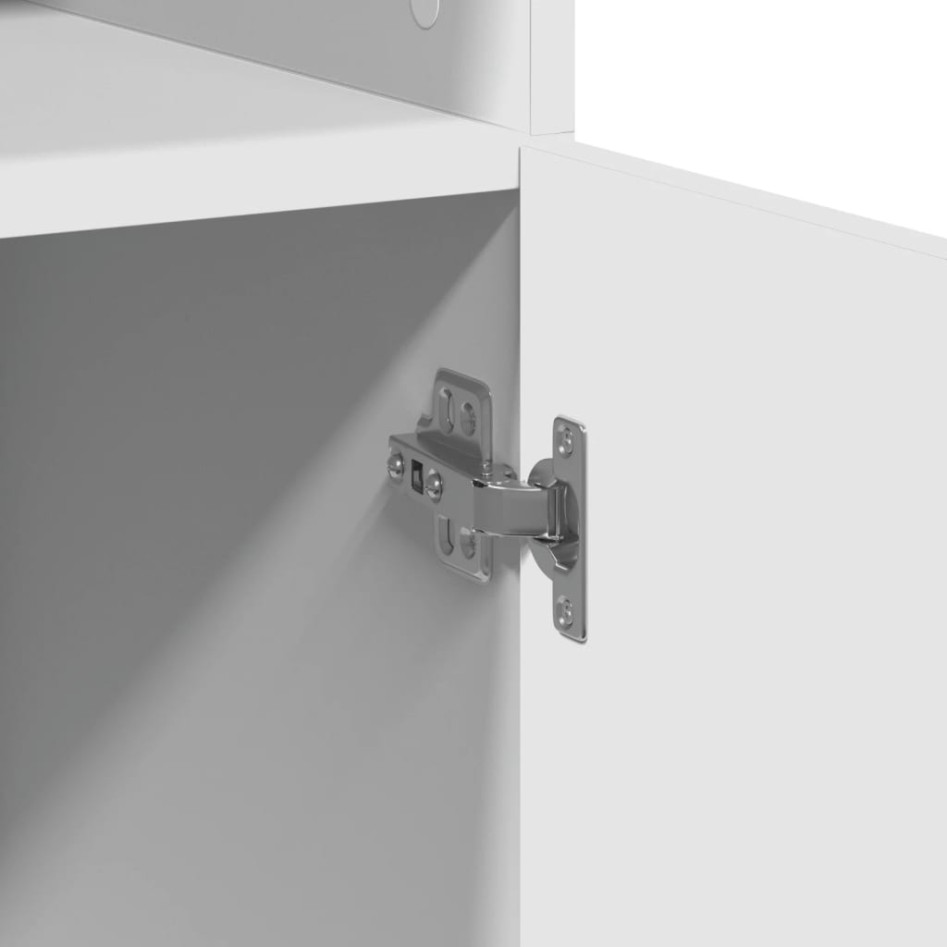 Aparador alto madera de ingeniería blanco 80x42,5x185