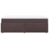 Cama box spring con colchón tela marrón oscuro 100x200