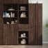 Aparador de madera de ingeniería marrón roble 45x42,5x185
