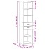 Aparador de madera de ingeniería marrón roble 45x42,5x185