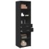 Aparador de madera de ingeniería negro 50x42,5x185