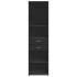 Aparador de madera de ingeniería negro 50x42,5x185