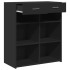 Aparador de madera de ingeniería negro 80x42,5x93