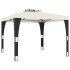 Cenador con doble techo acero crema 2,98x2,98