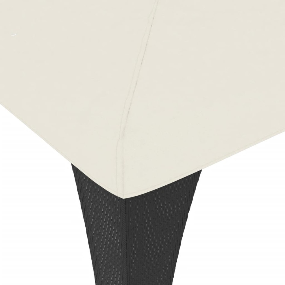 Cenador con doble techo acero crema 2,98x2,98