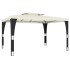 Cenador con doble techo tela crema 3,98x2,98