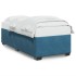 Estructura de cama de terciopelo azul 80x200