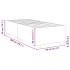 Estructura de cama de terciopelo azul 80x200