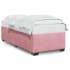 Estructura de cama sin colchón terciopelo rosa 80x200