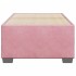 Estructura de cama sin colchón terciopelo rosa 80x200
