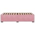 Estructura de cama sin colchón terciopelo rosa 80x200