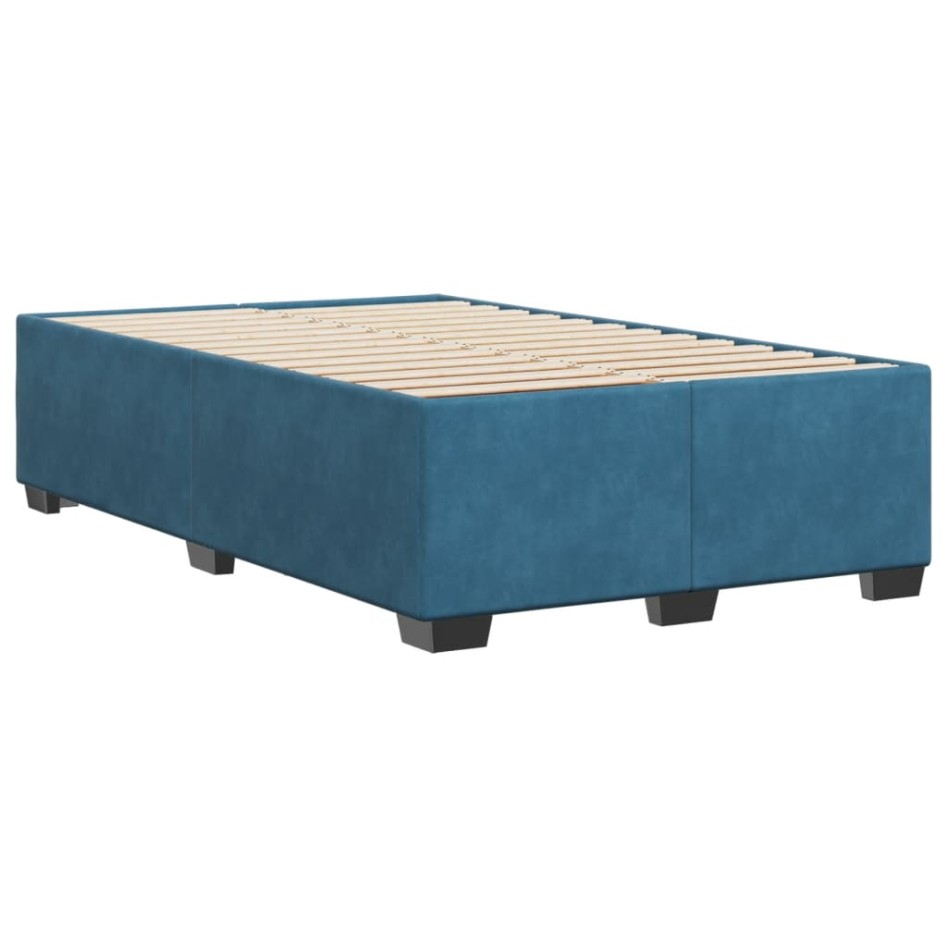 Estructura de cama terciopelo azul oscuro 120x190