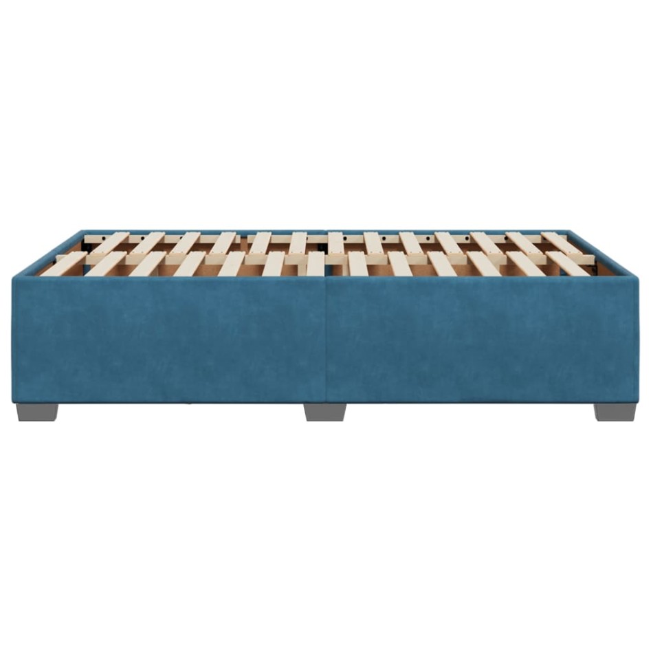 Estructura de cama terciopelo azul oscuro 120x190