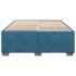 Estructura de cama de terciopelo azul 140x190